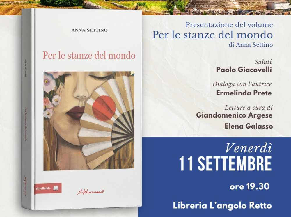 Anna Settino presenta 'Per le stanze del mondo' a Locorotondo
